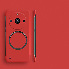 Hard Rigid Plastic Matte Finish Frameless Case Back Cover with Mag-Safe Magnetic S02 for Realme Narzo 60 5G Red