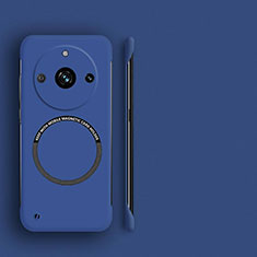 Hard Rigid Plastic Matte Finish Frameless Case Back Cover with Mag-Safe Magnetic S02 for Realme Narzo 60 Pro 5G Blue