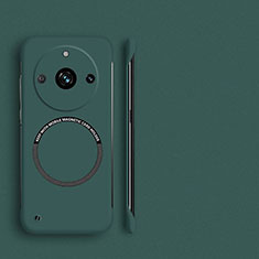 Hard Rigid Plastic Matte Finish Frameless Case Back Cover with Mag-Safe Magnetic S02 for Realme Narzo 60 Pro 5G Midnight Green