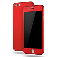 Hard Rigid Plastic Matte Finish Front and Back Case 360 Degrees Cover M02 for Apple iPhone 6 Plus Red