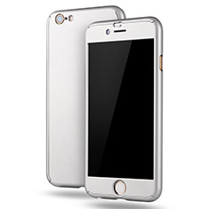 Hard Rigid Plastic Matte Finish Front and Back Case 360 Degrees Cover M02 for Apple iPhone 6 Plus White