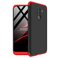 Hard Rigid Plastic Matte Finish Front and Back Case 360 Degrees Q03 for Xiaomi Pocophone F1 Red and Black