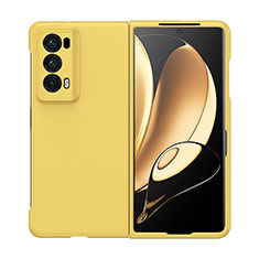 Hard Rigid Plastic Matte Finish Front and Back Cover Case 360 Degrees BH1 for Huawei Honor Magic V2 5G Yellow