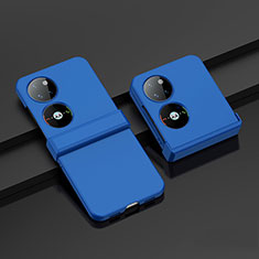 Hard Rigid Plastic Matte Finish Front and Back Cover Case 360 Degrees BH1 for Huawei P60 Pocket Blue
