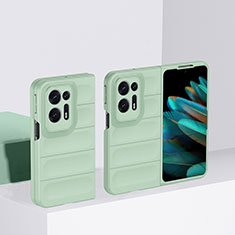 Hard Rigid Plastic Matte Finish Front and Back Cover Case 360 Degrees BH1 for Oppo Find N2 5G Matcha Green