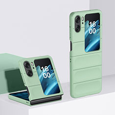 Hard Rigid Plastic Matte Finish Front and Back Cover Case 360 Degrees BH1 for Oppo Find N2 Flip 5G Matcha Green