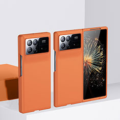 Hard Rigid Plastic Matte Finish Front and Back Cover Case 360 Degrees BH1 for Xiaomi Mix Fold 3 5G Orange