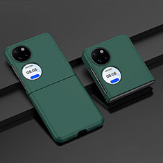 Hard Rigid Plastic Matte Finish Front and Back Cover Case 360 Degrees BH2 for Huawei P60 Pocket Green