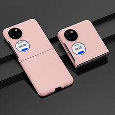 Hard Rigid Plastic Matte Finish Front and Back Cover Case 360 Degrees BH2 for Huawei Pocket S Rose Gold