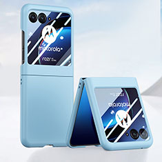 Hard Rigid Plastic Matte Finish Front and Back Cover Case 360 Degrees BH4 for Motorola Moto Razr 40 Ultra 5G Mint Blue