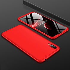 Hard Rigid Plastic Matte Finish Front and Back Cover Case 360 Degrees for Huawei Enjoy 9 Red