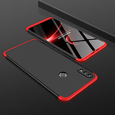 Hard Rigid Plastic Matte Finish Front and Back Cover Case 360 Degrees for Huawei Honor 8X Red and Black