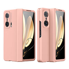 Hard Rigid Plastic Matte Finish Front and Back Cover Case 360 Degrees for Huawei Honor Magic V 5G Pink