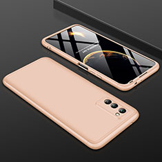 Hard Rigid Plastic Matte Finish Front and Back Cover Case 360 Degrees for Huawei Honor V30 Pro 5G Gold