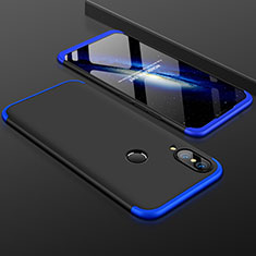 Hard Rigid Plastic Matte Finish Front and Back Cover Case 360 Degrees for Huawei Nova 3e Blue and Black