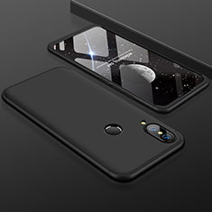 Hard Rigid Plastic Matte Finish Front and Back Cover Case 360 Degrees for Huawei P20 Lite Black