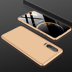 Hard Rigid Plastic Matte Finish Front and Back Cover Case 360 Degrees for Huawei P30 Gold