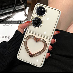 Hard Rigid Plastic Matte Finish Front and Back Cover Case 360 Degrees for Huawei Pocket S White