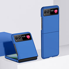 Hard Rigid Plastic Matte Finish Front and Back Cover Case 360 Degrees for Motorola Moto Razr 40 5G Blue