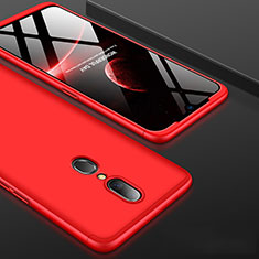 Hard Rigid Plastic Matte Finish Front and Back Cover Case 360 Degrees for Oppo A9 Red