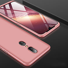 Hard Rigid Plastic Matte Finish Front and Back Cover Case 360 Degrees for Oppo A9 Rose Gold