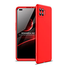 Hard Rigid Plastic Matte Finish Front and Back Cover Case 360 Degrees for Oppo A93 Red