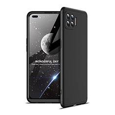 Hard Rigid Plastic Matte Finish Front and Back Cover Case 360 Degrees for Oppo Reno4 F Black