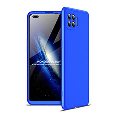 Hard Rigid Plastic Matte Finish Front and Back Cover Case 360 Degrees for Oppo Reno4 F Blue