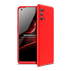 Hard Rigid Plastic Matte Finish Front and Back Cover Case 360 Degrees for Realme 7 Pro Red