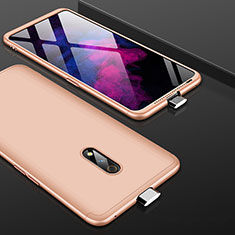 Hard Rigid Plastic Matte Finish Front and Back Cover Case 360 Degrees for Realme X Gold