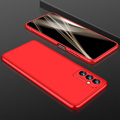 Hard Rigid Plastic Matte Finish Front and Back Cover Case 360 Degrees for Samsung Galaxy A24 4G Red