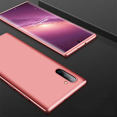 Hard Rigid Plastic Matte Finish Front and Back Cover Case 360 Degrees for Samsung Galaxy Note 10 Rose Gold