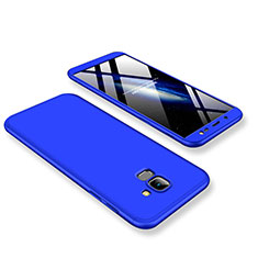 Hard Rigid Plastic Matte Finish Front and Back Cover Case 360 Degrees for Samsung Galaxy On6 (2018) J600F J600G Blue