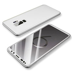 Hard Rigid Plastic Matte Finish Front and Back Cover Case 360 Degrees for Samsung Galaxy S9 Plus Silver