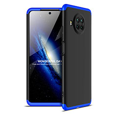 Hard Rigid Plastic Matte Finish Front and Back Cover Case 360 Degrees for Xiaomi Mi 10i 5G Blue and Black