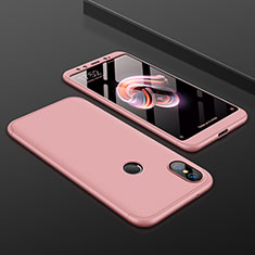 Hard Rigid Plastic Matte Finish Front and Back Cover Case 360 Degrees for Xiaomi Mi 6X Rose Gold