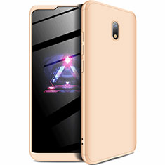 Hard Rigid Plastic Matte Finish Front and Back Cover Case 360 Degrees for Xiaomi Redmi 8A Gold