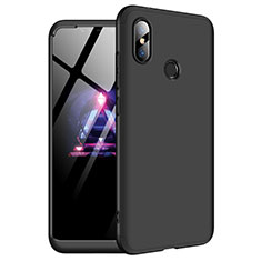 Hard Rigid Plastic Matte Finish Front and Back Cover Case 360 Degrees for Xiaomi Redmi Note 6 Pro Black