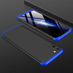 Hard Rigid Plastic Matte Finish Front and Back Cover Case 360 Degrees M01 for Realme C11 Blue and Black