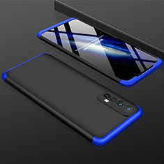 Hard Rigid Plastic Matte Finish Front and Back Cover Case 360 Degrees M01 for Realme Narzo 30 4G Blue and Black