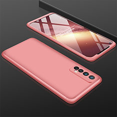 Hard Rigid Plastic Matte Finish Front and Back Cover Case 360 Degrees M01 for Realme Narzo 30 4G Rose Gold