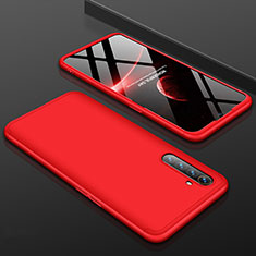 Hard Rigid Plastic Matte Finish Front and Back Cover Case 360 Degrees M01 for Realme X2 Red