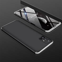 Hard Rigid Plastic Matte Finish Front and Back Cover Case 360 Degrees M01 for Samsung Galaxy M51 Silver and Black