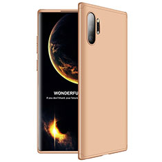 Hard Rigid Plastic Matte Finish Front and Back Cover Case 360 Degrees M01 for Samsung Galaxy Note 10 Plus Gold