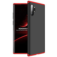 Hard Rigid Plastic Matte Finish Front and Back Cover Case 360 Degrees M01 for Samsung Galaxy Note 10 Plus Red and Black