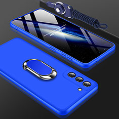 Hard Rigid Plastic Matte Finish Front and Back Cover Case 360 Degrees M01 for Samsung Galaxy S23 Plus 5G Blue