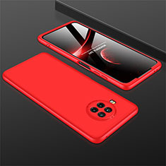 Hard Rigid Plastic Matte Finish Front and Back Cover Case 360 Degrees M01 for Xiaomi Mi 10i 5G Red