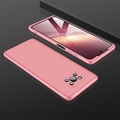 Hard Rigid Plastic Matte Finish Front and Back Cover Case 360 Degrees M01 for Xiaomi Poco X3 NFC Rose Gold