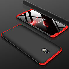 Hard Rigid Plastic Matte Finish Front and Back Cover Case 360 Degrees M01 for Xiaomi Redmi 8A Red and Black