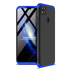 Hard Rigid Plastic Matte Finish Front and Back Cover Case 360 Degrees M01 for Xiaomi Redmi 9 India Blue and Black